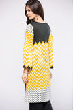 PS18-39 Yellow Digital Printed Stitched Lawn Shirt- 1PC