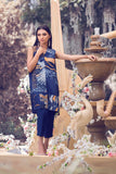 Blue 2 Pc Poly Crepe Suit with Trouser GLAMOUR-18-10
