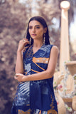 Blue 2 Pc Poly Crepe Suit with Trouser GLAMOUR-18-10