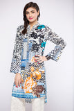 PS18-33 White Digital Printed Stitched Lawn Shirt - 1PC