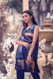 Blue 2 Pc Poly Crepe Suit with Trouser GLAMOUR-18-10