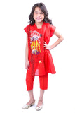 Red 2 Pc Lawn Suit GLS-18-137 KIDS