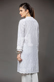 PS18-48 White Embroidered Stitched Chiken Shirt - 1PC