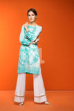 PS18-255 Green Embroidered Stitched Lawn Shirt- 1PC
