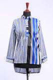 PS18-242 Blue Printed Stitched Lawn Shirt- 1PC
