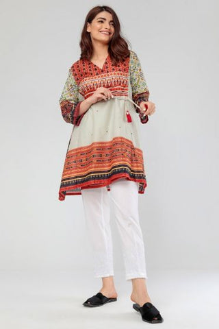 Printed Lawn A-Line Kurta