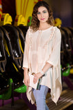 PS18-119 Beige Plain Dyed Stitched Chiffon Shirt - 1PC