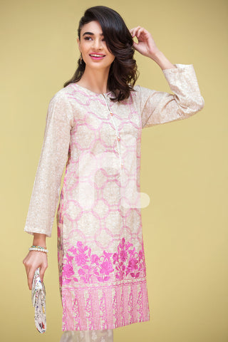 PS17-162 Off White Embroidered Stitched Lawn Shirt- 1PC