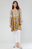 Printed Satin Flared Kurta