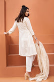 PE18-09 Off White Printed Stitched Lawn Shirt- 1PC