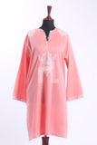 KF-185 - Pink Embroidered Formal Stitched Lawn Shirt - 1PC