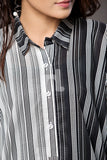 PS18-65 Black Printed Stitched Lawn Shirt- 1PC
