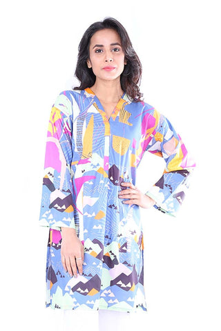 Multi 1 Pc Printed Cambric Shirt GLS-18-29
