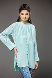 PS18-73 Aqua Embroidered Stitched Cotton Chiken Shirt- 1PC