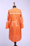 KF-186 - Orange Plain Formal Stitched Lawn Shirt - 1PC