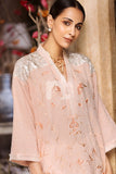 KF-265 - Peach Embroidered Formal Stitched Cotton Shirt - 1PC