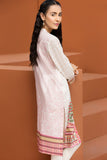 PE18-50 Beige Embroidered Stitched Lawn Shirt- 1PC
