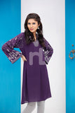 PS18-86 Purple Embroidered Stitched Chiffon Shirt - 1PC