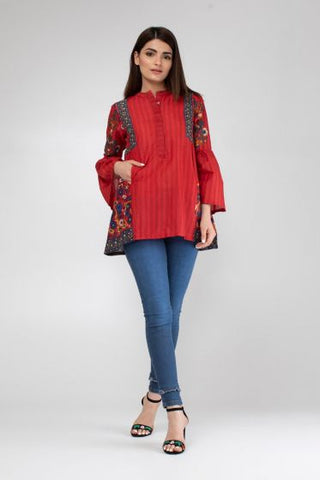 Printed Peplum Top