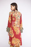 PS18-36 Maroon Digital Printed Stitched Micro Modal Shirt- 1PC