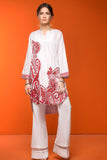 PS18-198 White Digital Printed Stitched Lawn Shirt- 1PC
