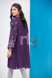 PS18-86 Purple Embroidered Stitched Chiffon Shirt - 1PC