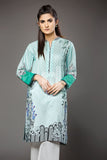 PS18-28 Blue Digital Printed Stitched Lawn Shirt- 1PC