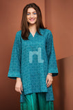 PE18-68 Green Printed Stitched Lawn Shirt and Trouser- 2PC