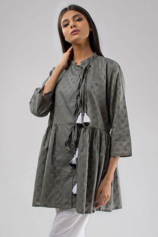 Flared Tunic with Tie-Ups