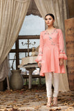 KF-267 - Pink Embroidered Formal Stitched Cotton Shirt - 1PC