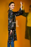 PS18-181 Black Digital Printed Stitched Micro Modal Fusion Jacket - 1PC