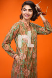 PS17-278 Peach Embroidered Stitched Lawn Shirt- 1PC