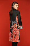 PS18-215 Black Digital Printed Stitched Lawn Shirt- 1PC