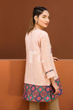 PE18-70 Peach Embroidered Stitched Lawn Shirt- 1PC