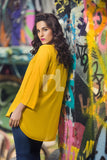 PS18-131 Yellow Plain Dyed Stitched Micro Modal Shirt- 1PC