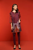 PS18-270 Maroon Embroidered Stitched Lawn Frock- 1PC
