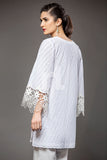 PS18-57 Off White Embroidered Stitched Chiken Shirt - 1PC