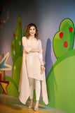 PS18-87 Off White Embroidered Stitched Chiffon Shirt - 1PC