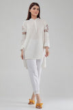 High-Low Kurta with Embroidery on Sleeves