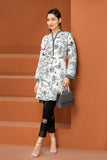 PE18-05 Off White Digital Printed Stitched Lawn Shirt- 1PC