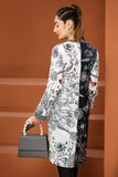 PE18-05 Off White Digital Printed Stitched Lawn Shirt- 1PC
