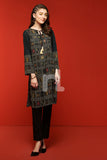 PS18-200 Black Printed Stitched Micro Modal Shirt- 1PC