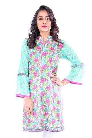 Mint 1 Pc Printed Lawn Shirt Hawaii