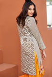 PE18-20 Beige Embroidered Stitched Lawn Shirt and Trouser- 2PC