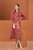 PE18-16 Maroon Digital Printed Stitched Lawn Long Dress- 1PC