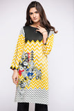 PS18-39 Yellow Digital Printed Stitched Lawn Shirt- 1PC