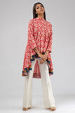 Printed Linen Flared Kurta