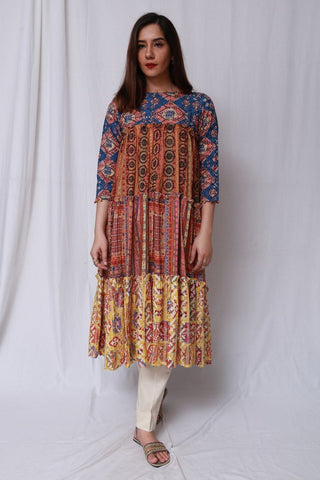 PAZYRYK RUGS TIERED DRESS