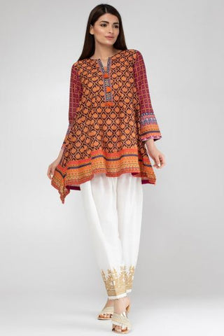 Printed Lawn A-Line Kurta