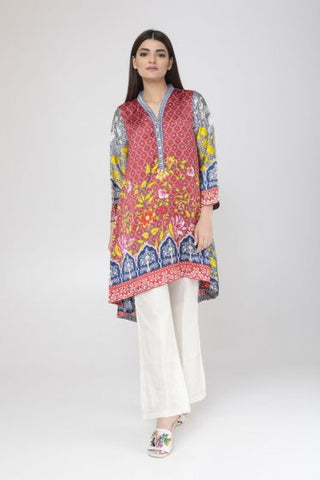 Satin Printed Kurta